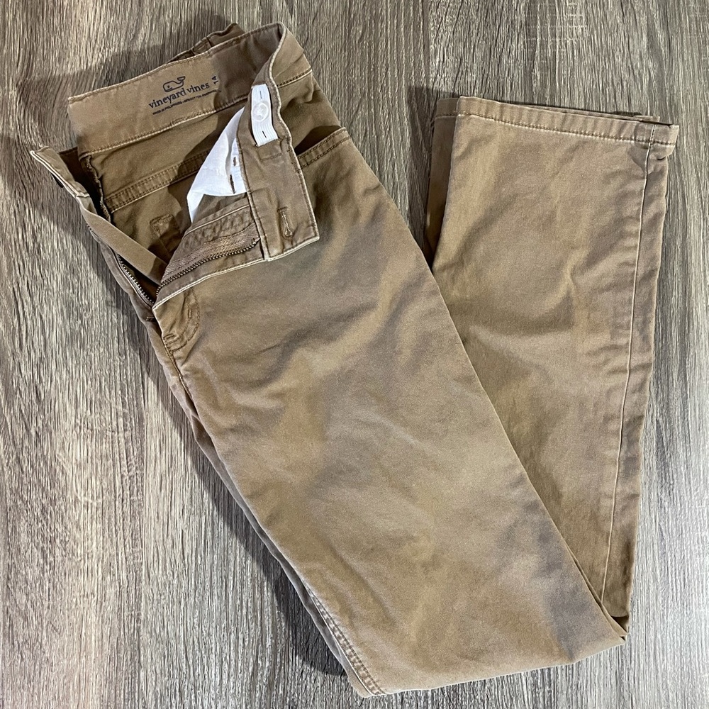 Vineyard Vines size 14 kids pants tan khaki style